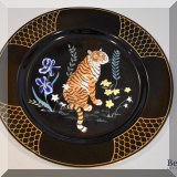 K48. ”Midnight Tiger” plate by Lynn Chase Designs. 9” - $36 